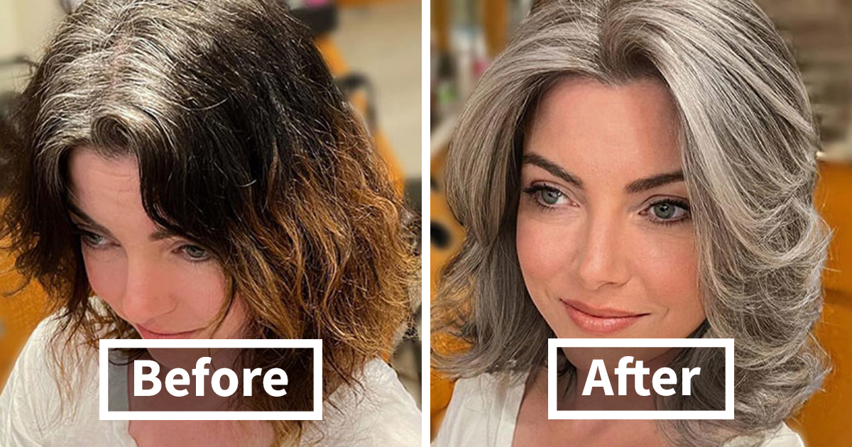 20 Before And After Pics Of Women Who Let Their Gray Hair Shine, As Shared By Hairstylist Jack Martin