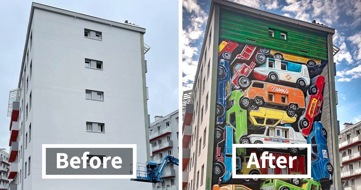 Artist Transforms Buildings Into Living Art By Painting 3D Murals (25 Pics)