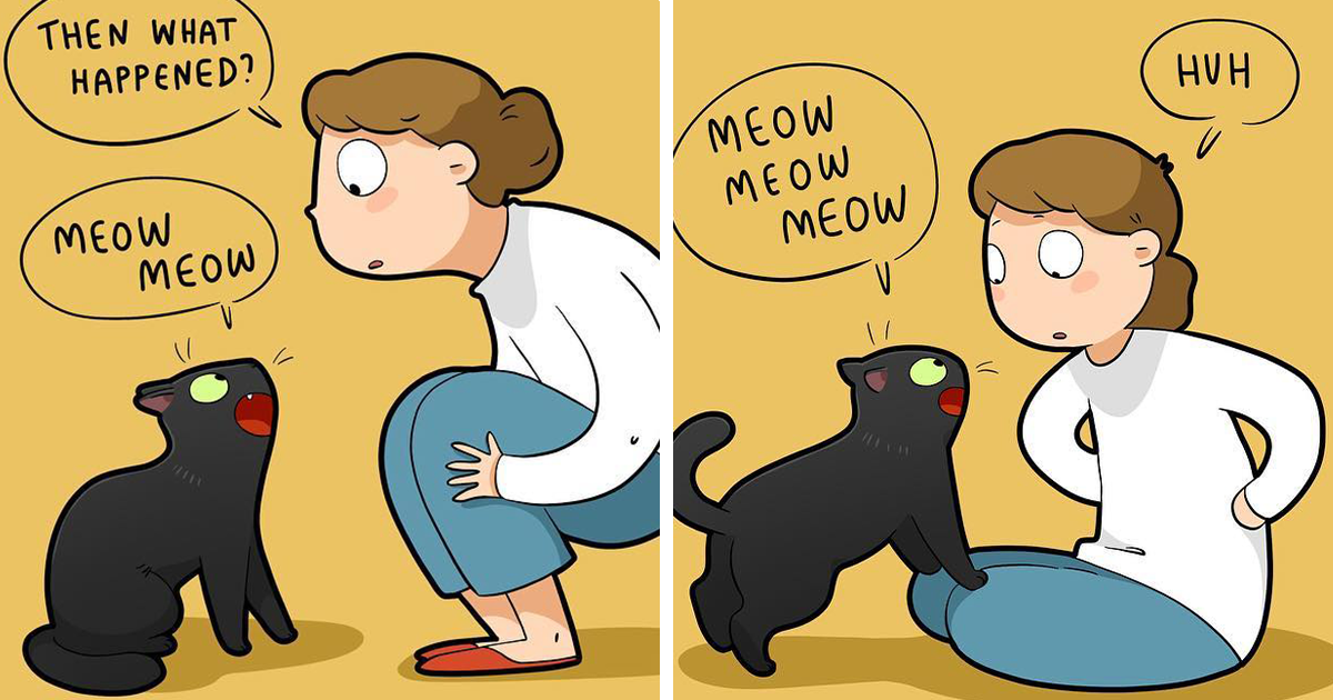 25 Times This Artist Illustrated The Reality Of Being A Cat Owner