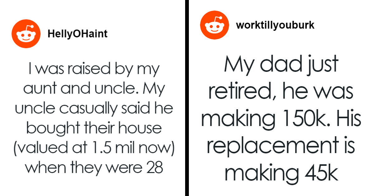 "When Did It Sink In That You'll Never Be As Well-Off As Your Parents?" (14 Answers)