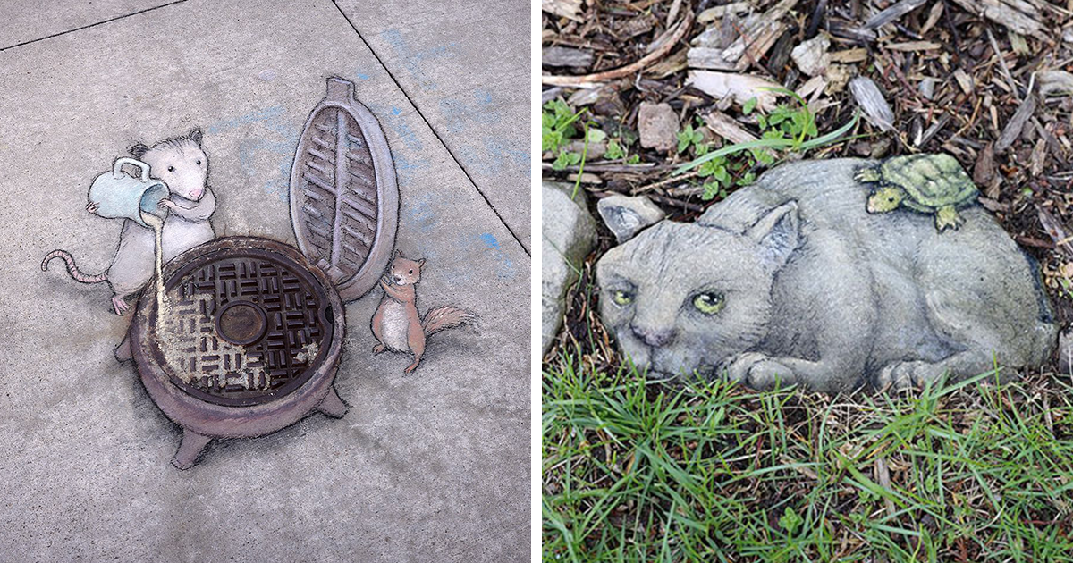 Street Artist Surprises People With Doodled Creatures In Random Places (20 Pics)