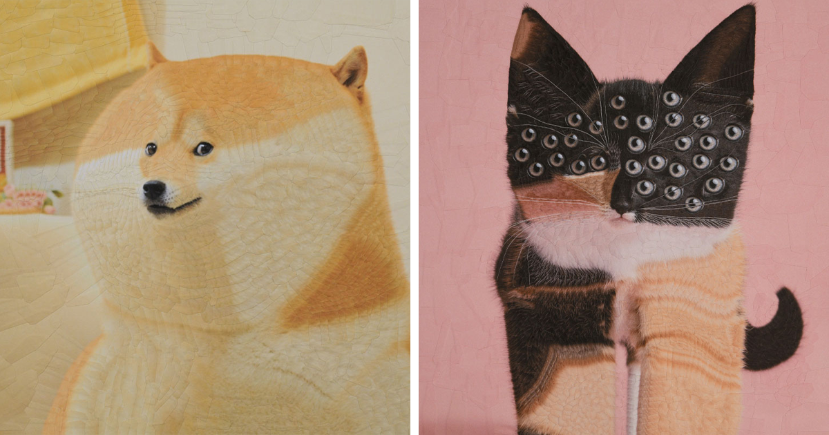 20 Times This Scottish Artist Created Unusual Pet Portraits Through Distortion