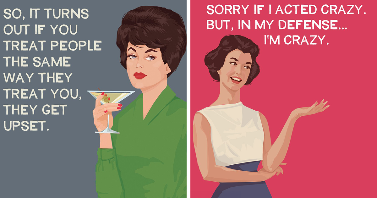 30 Sarcastic ‘Bluntcards’ Pairing Dark Humor With Retro Style