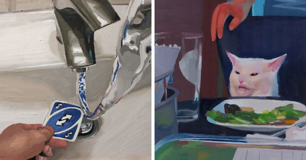 Digital To Canvas: 20 Oil Paintings Of Viral Memes By Daniel Arthur