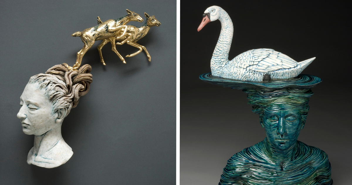 Adrian Arleo’s Surreal Ceramic Sculptures Explore The Connection Between Humans And Nature (15 Pics)