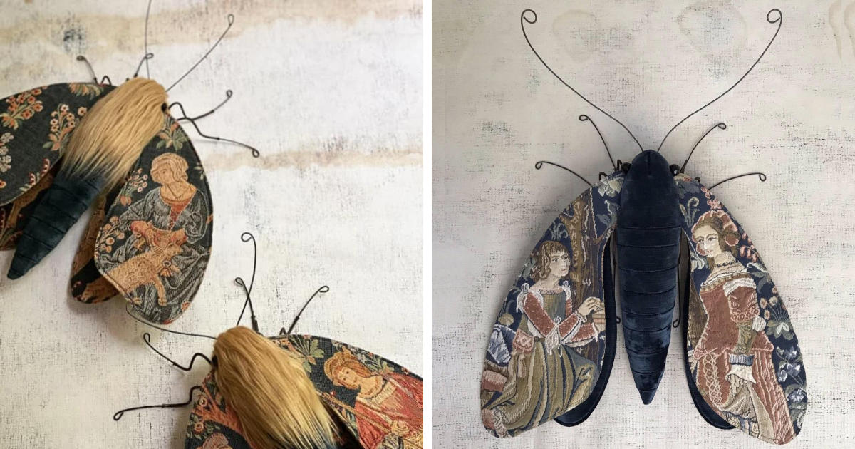 17 Needlepoint Moth Sculptures Crafted By Larysa Bernhardt