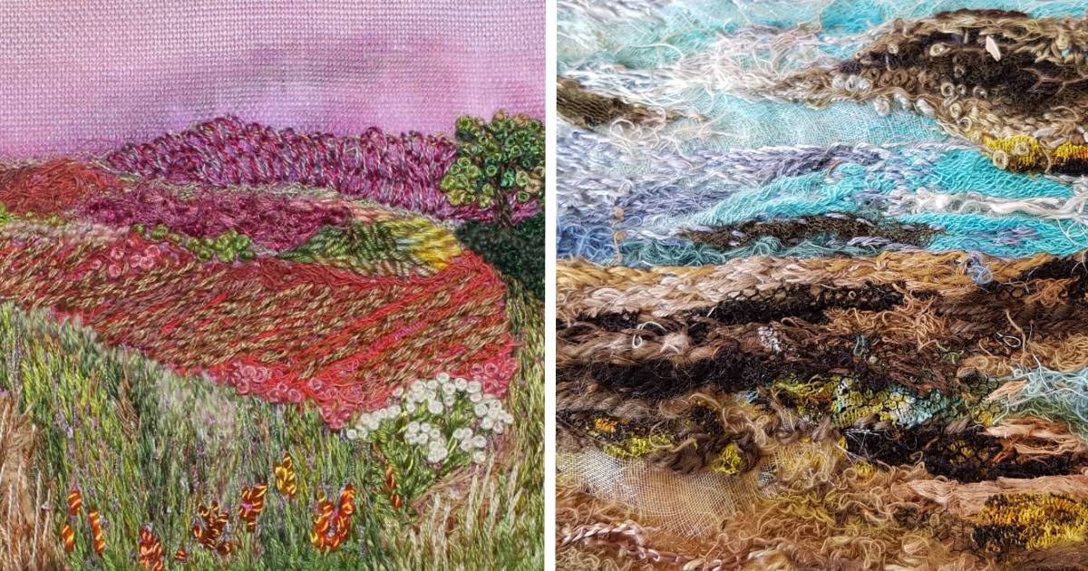 Textile Artist Heidi Ingram Captures Scenic Beauty in Layered Fabric Landscapes