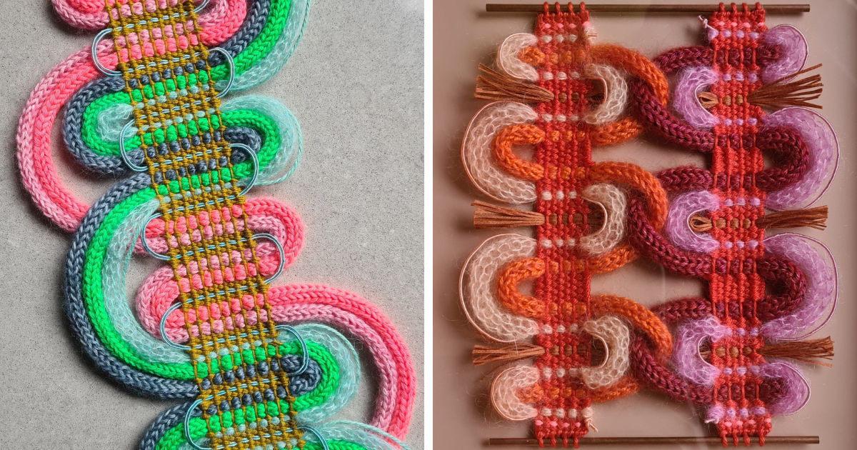 Michelle Robinson Intricately Weaves Colorful Geometric Wall Decor Using Fibre Art