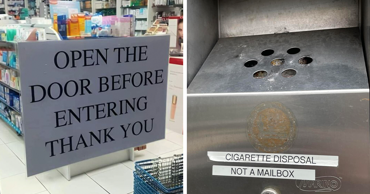 35 Wacky Warning Signs That Were ‘Clearly The Result Of A Lawsuit’