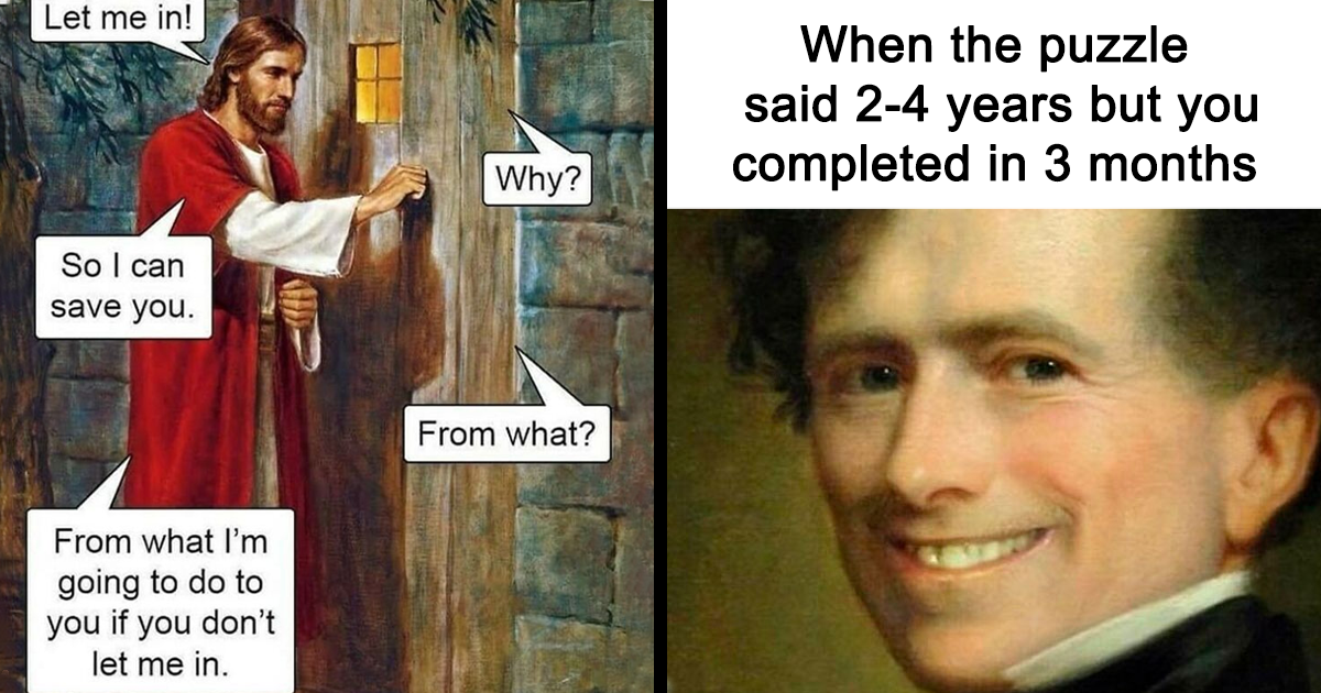 40 Times Classical Paintings Got A Savage Meme Makeover