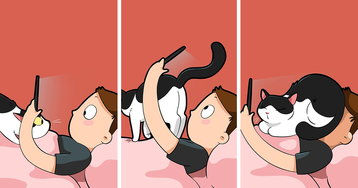Artist Illustrates The Perks And Struggles Of Having A Cat (30 New Comics)