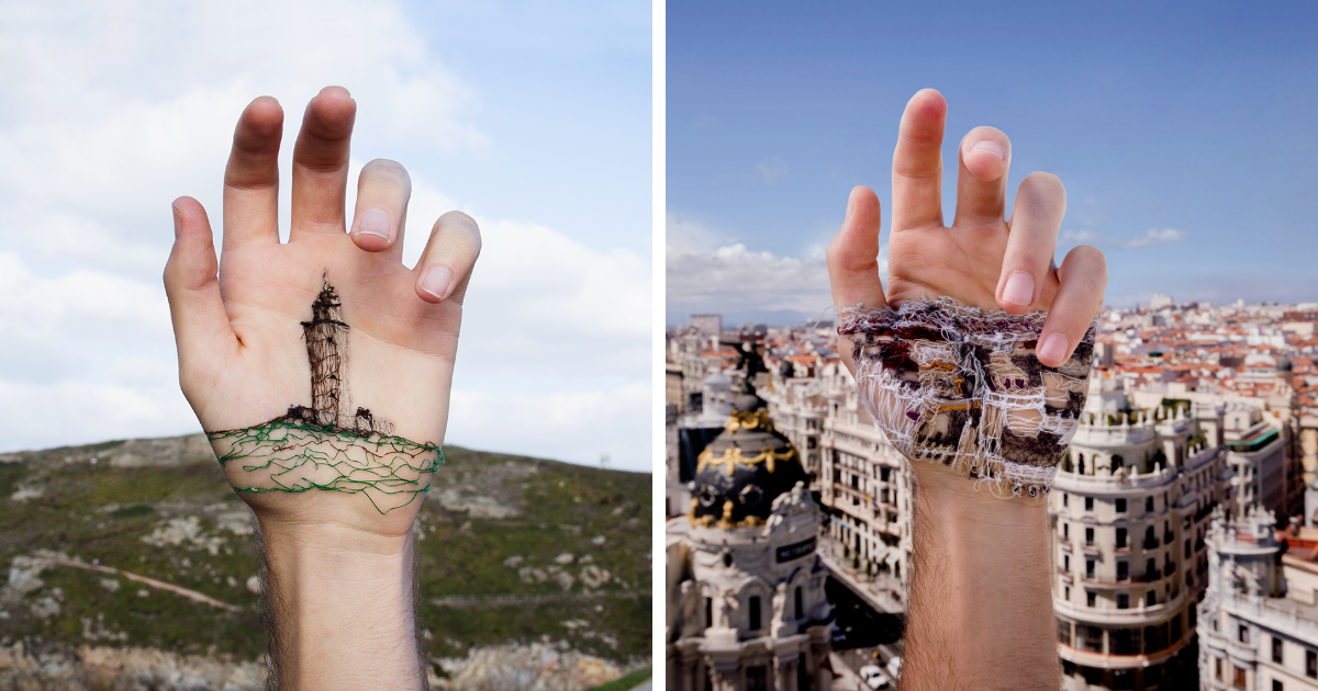 Artist David Catá Creates Hand-Stitched Memories That Blend Art, Pain, And Memory (10 Pics)