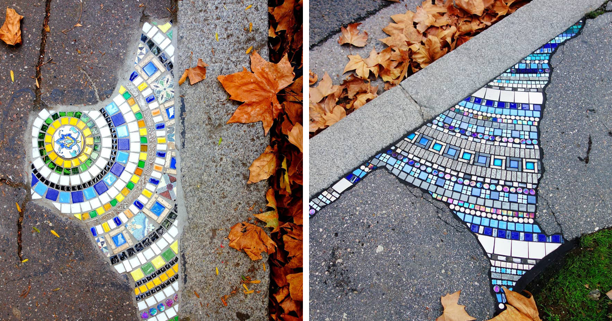 Artist Uses His Creativity To Repair Pavements And Sidewalks (20 Pics)