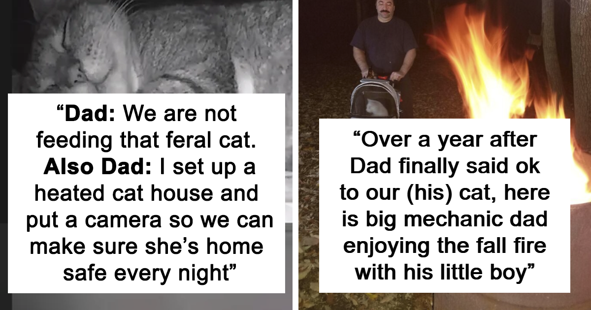 40 Times Dads Said They Didn’t Want Pets But Got Totally Smitten
