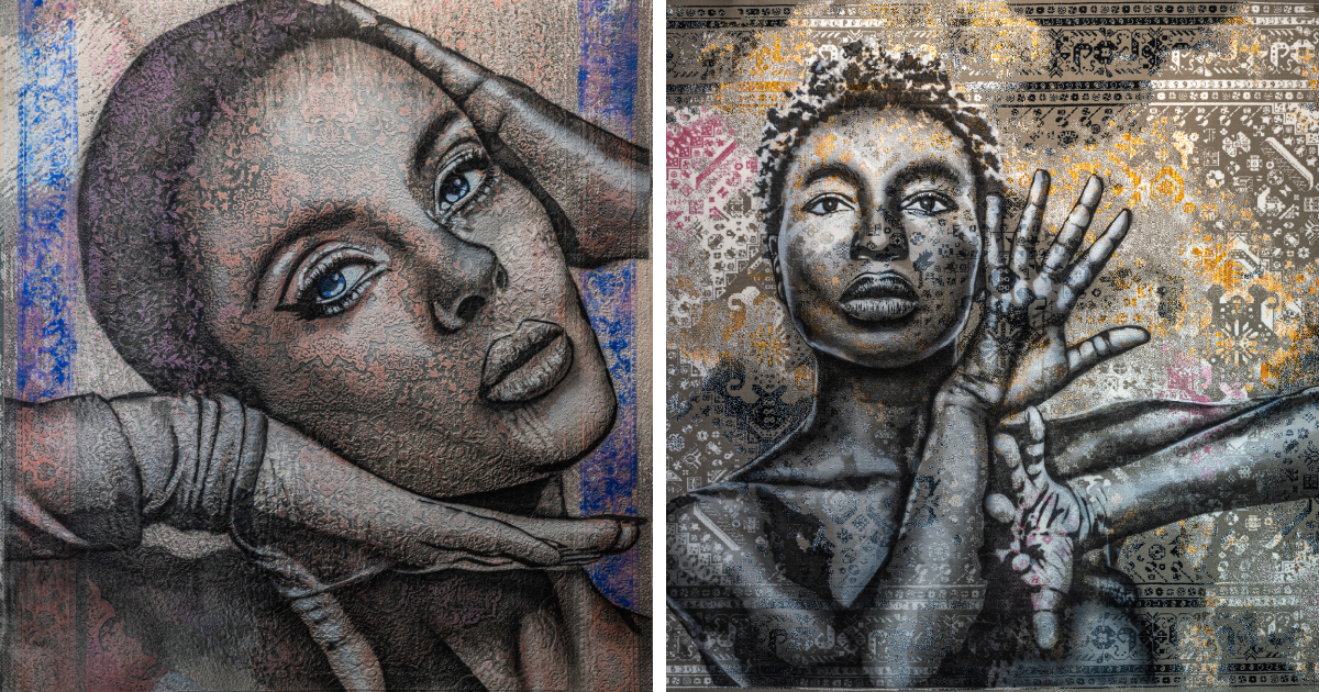 Mateo Humano Transforms Traditional Persian Rug Patterns Into Intricate Portraits Of Women