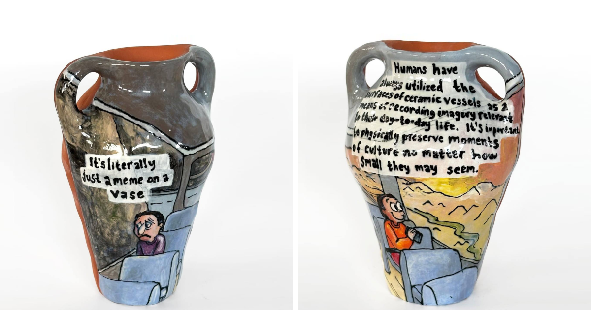 20 Viral Internet Moments Handcrafted On Clay Pots By Margaret Kammerer