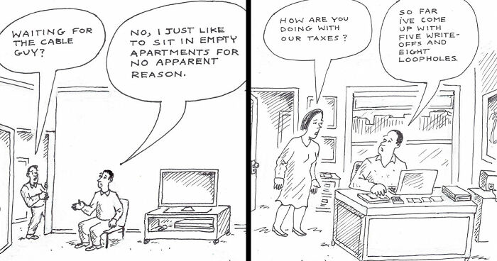 25 Relatable One-Panel Cartoons Drawing On Life’s Little Absurdities