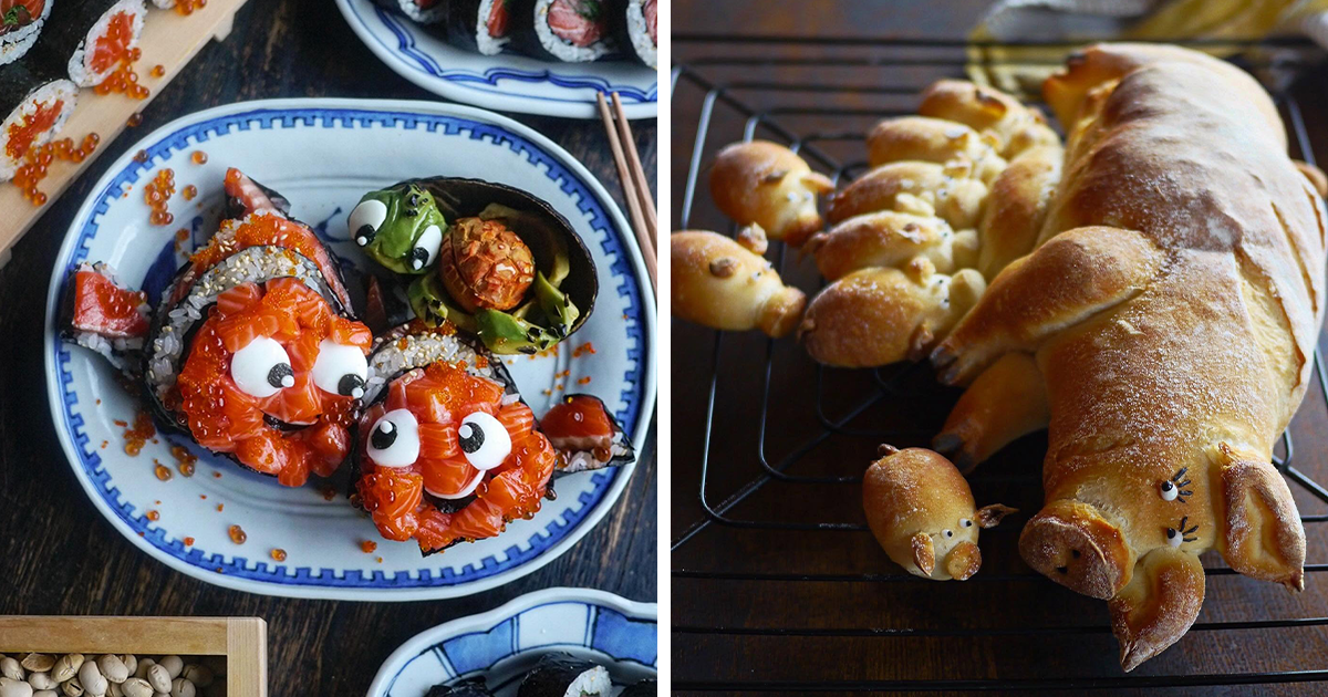 Japanese Mom Plates Her Kids’ Food Like Stunning Works Of Art
