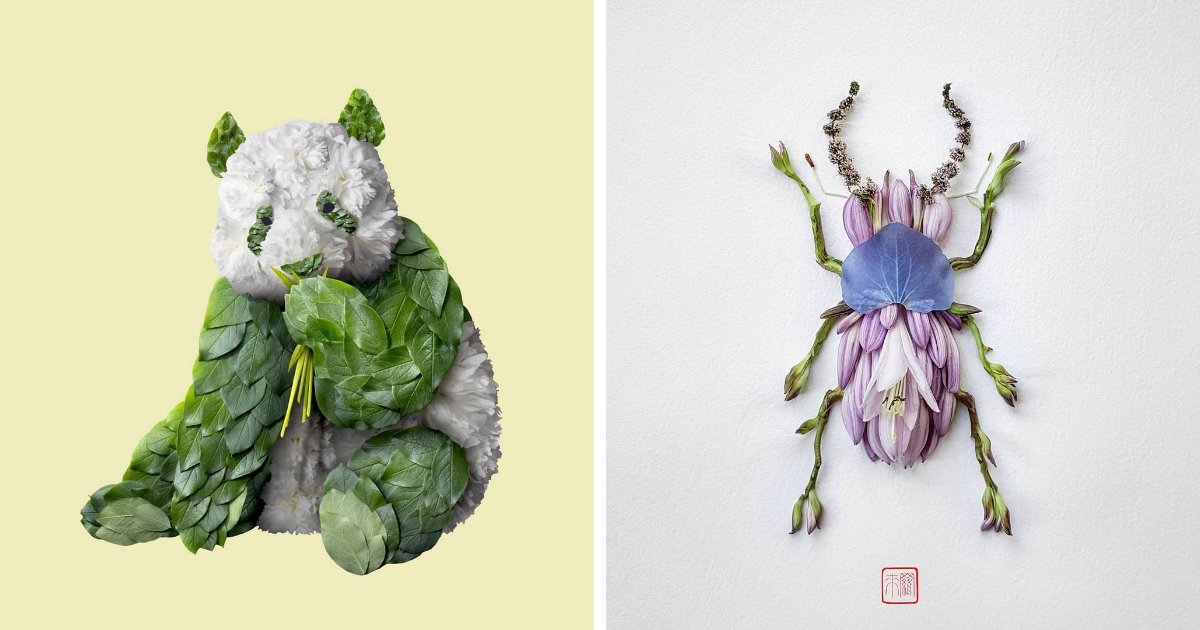 20 Times Nature Was Transformed Into Gorgeous Animal Portraits By This Talented Artist