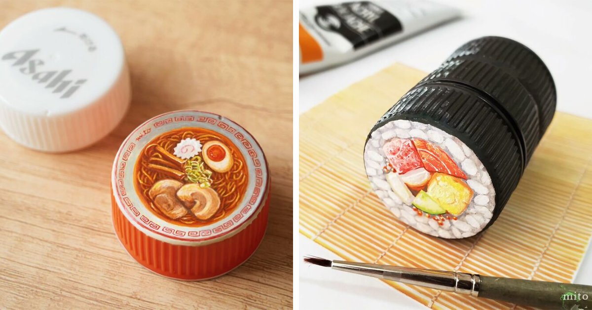 This Artist Paints Hyper-Detailed Food On Bottle Caps, And It’s Weirdly Mesmerizing (20 Pics)