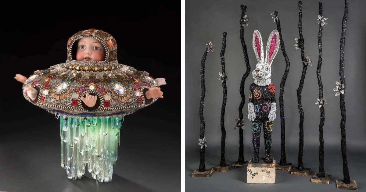 18 Vibrantly Sparkling Beaded Mystic Figurines By Betsy Youngquist
