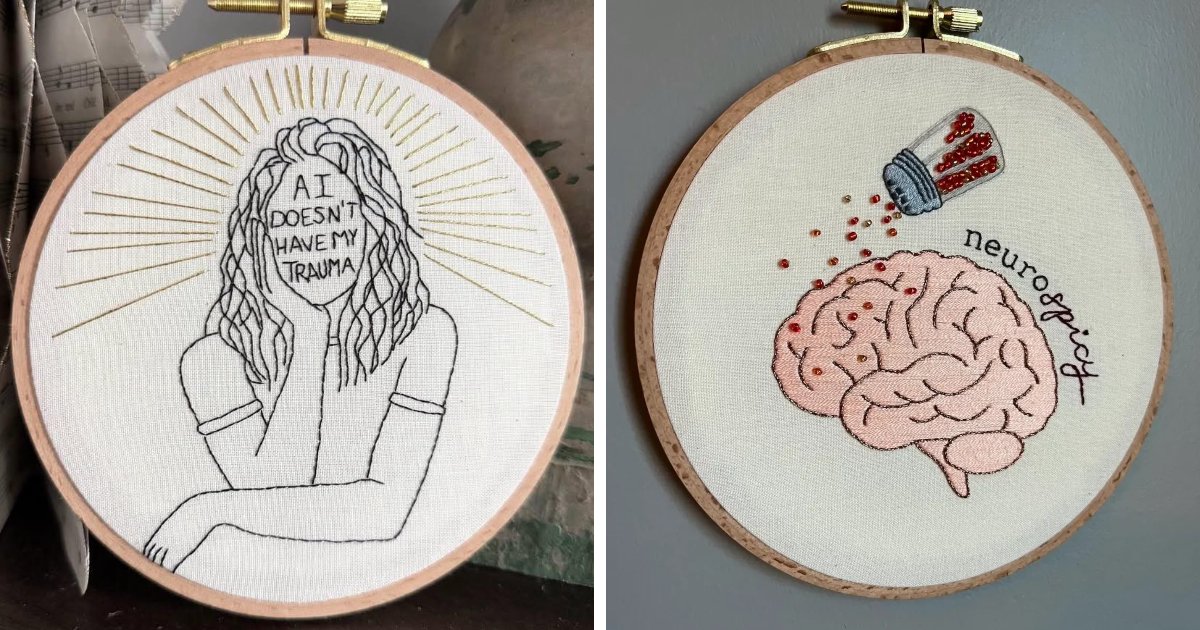 12 Quirky Embroideries By Artist Who Calls Herself An Old Victorian Lady In A Millennial’s Body