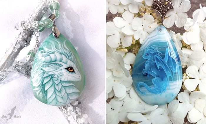 fantasy-creatures-stone-painting-necklaces-alvia-alcedo-16