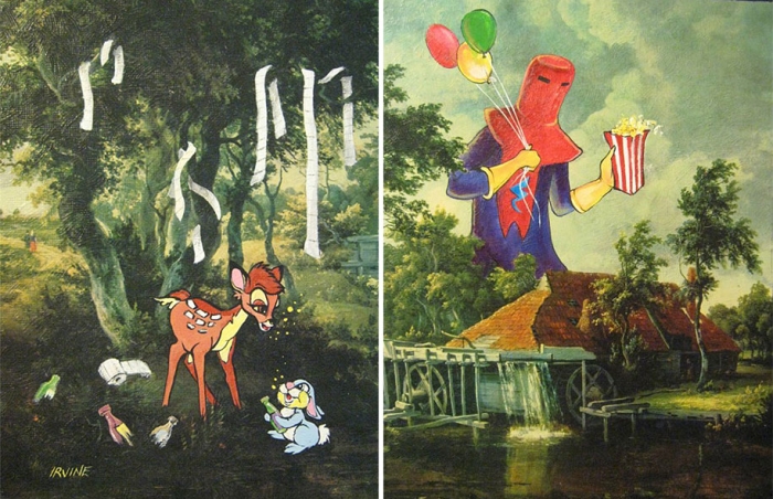 re-directed-popular-culture-paintings-david-irvine-gnarled-branch-6