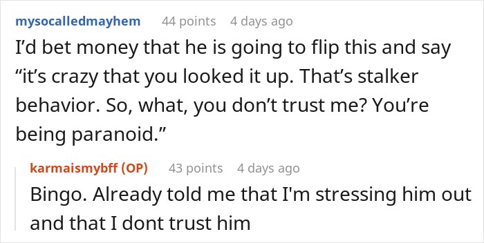 Social media comments highlighting gaslighting accusations after checking a flight tracker.