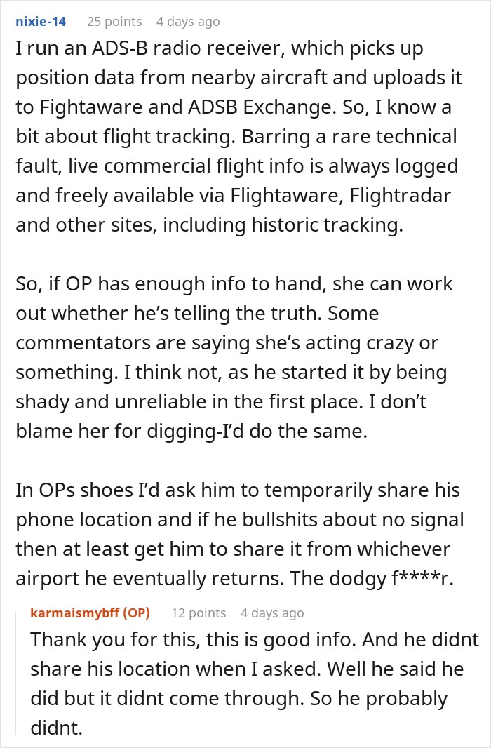 User explanation of aviation tracking systems and flight tracker technology in a online thread.