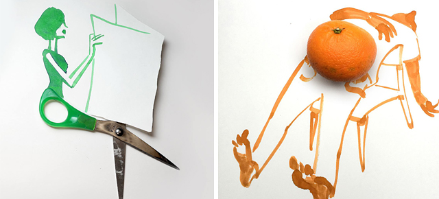 20 Clever Sketches Completed With Everyday Objects By Christoph Niemann