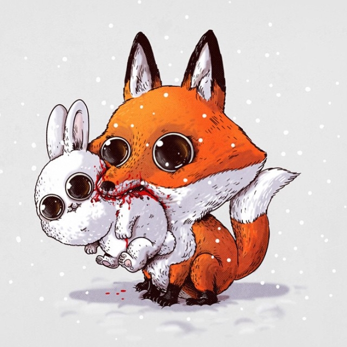 cute-disturbing-animal-drawings-predator-prey-alex-solis-alexmdc-2