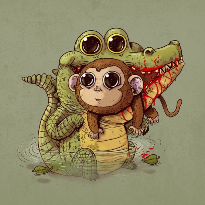 cute-disturbing-animal-drawings-predator-prey-alex-solis-alexmdc-6