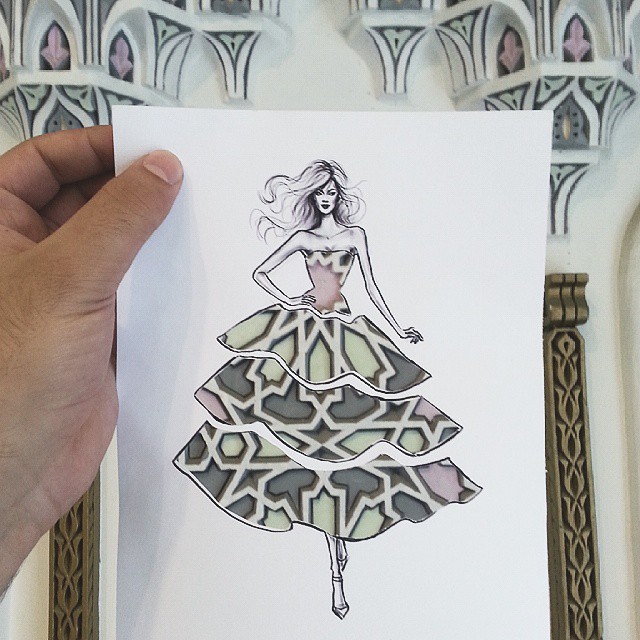 sketches of fashion designers dresses Custom Fashion Design Sketch | Personalizable Sketch From Photo