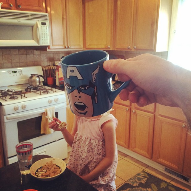Clever Dad Turns Children Into Superheroes Using Pop-Culture Mugs