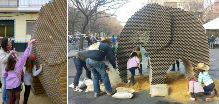 recycled-cardboard-tubes-elephant-dreams-weight-nituniyo-spain-13