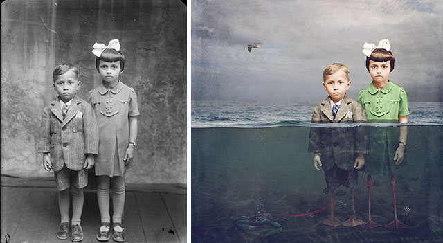 Historic Glass-Plate Photos From Romania 'Restored' Into Whimsical Art