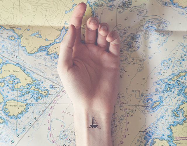 Tiny Tattoos Matched With Fitting Backgrounds