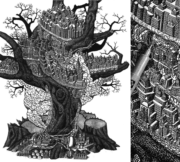surreal-pointillism-stippling-dot-art-kyle-leonard-8