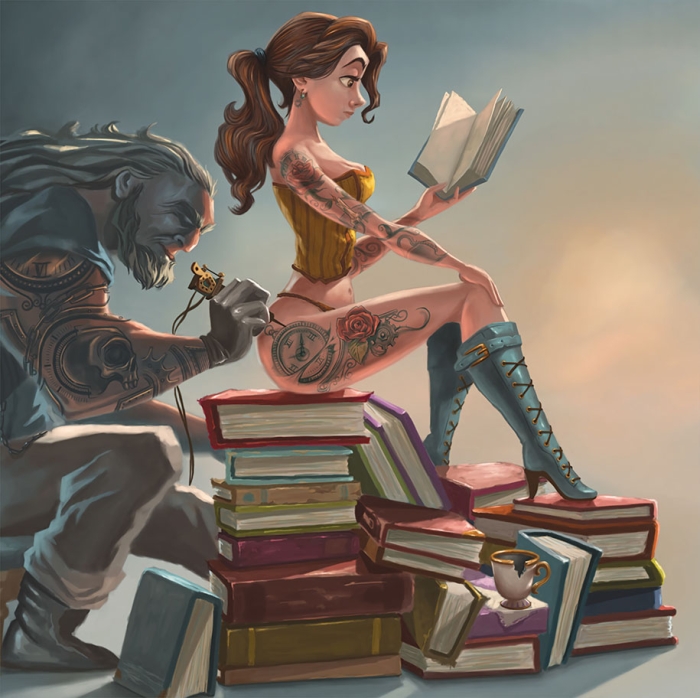 disney-princesses-inked-tattooed-pin-up-girls-joel-santana-1