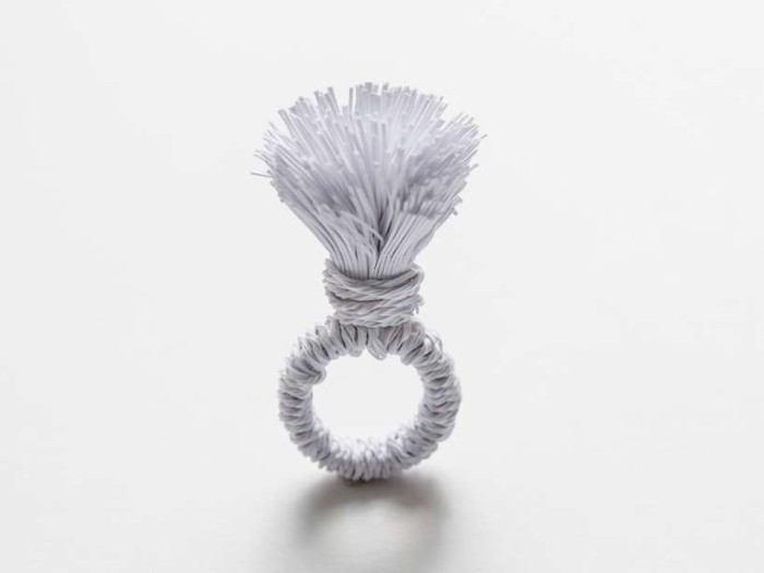 A ring, part of Paper Collection by Megan Ocheduszko