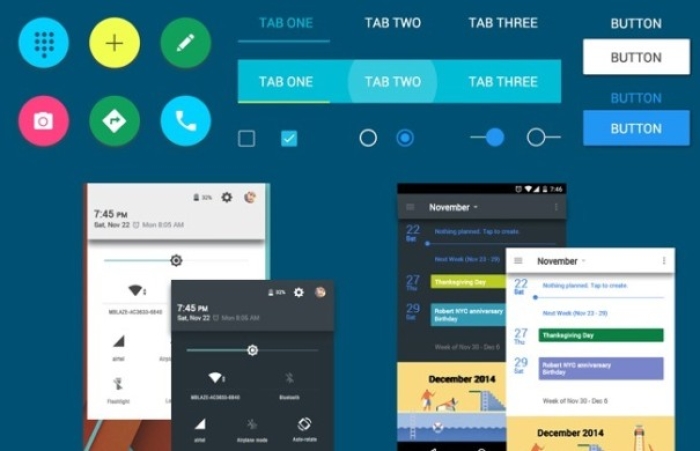 Android Material Design PSD