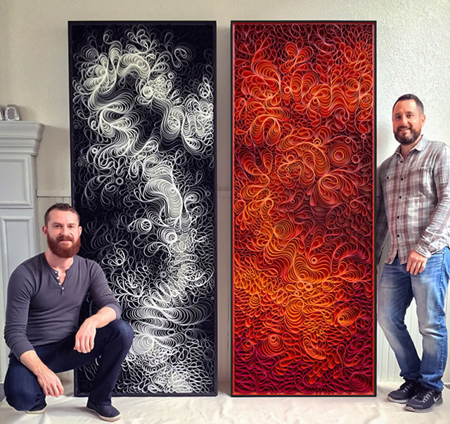 These Abstract Paintings Are Actually Made Of Quilled Canvas