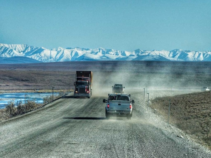 The Dalton Highway leads to Deadhorse, Alaska