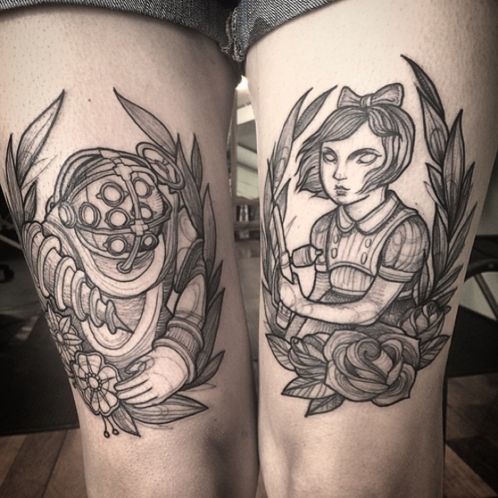 sketch-like-tattoos-nomi-chi-bioshock