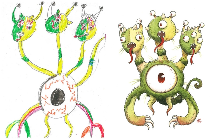 artists-redraw-children-drawings-inspiration-monster-project-21