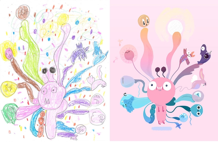 artists-redraw-children-drawings-inspiration-monster-project-18