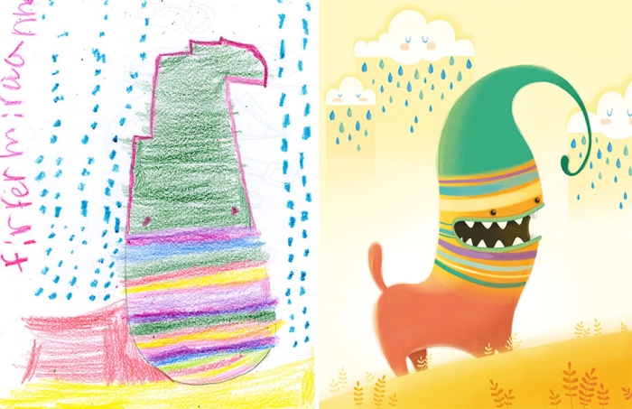 artists-redraw-children-drawings-inspiration-monster-project-13