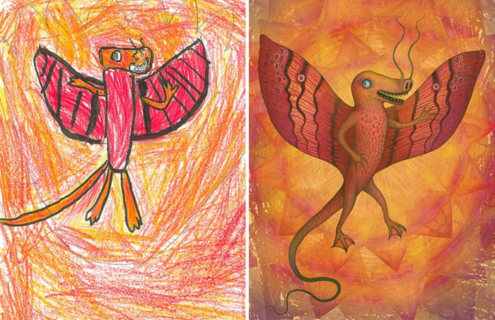 artists-redraw-children-drawings-inspiration-monster-project-12