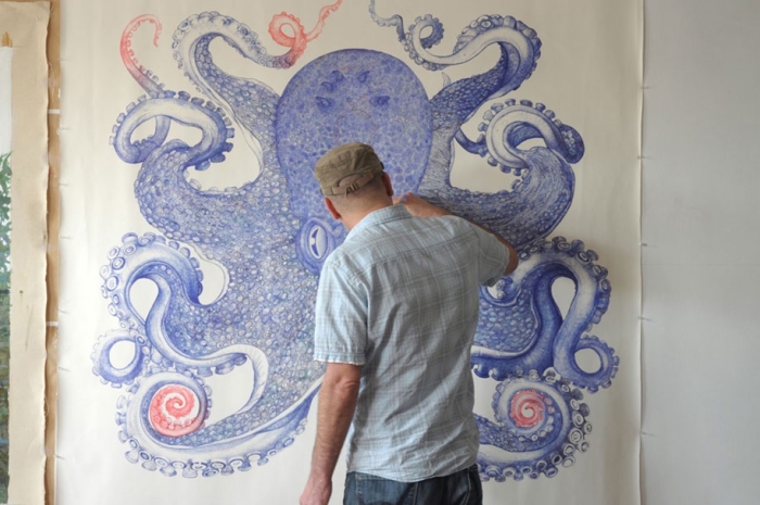 ballpoint-pen-drawing-deep-blue-octopus-raymond-cicin-5